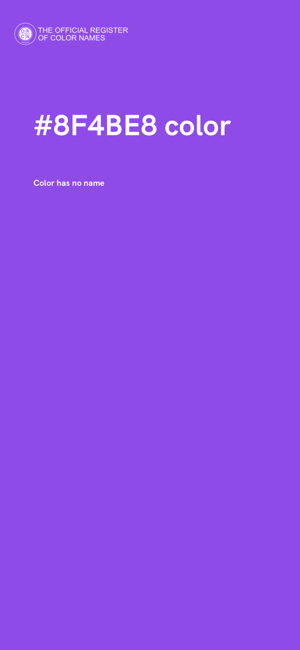 #8F4BE8 color image