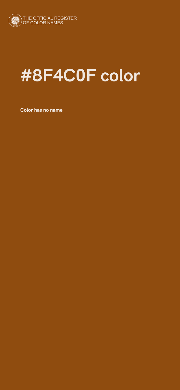 #8F4C0F color image