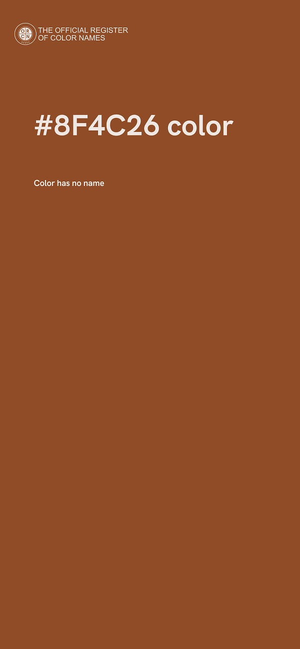 #8F4C26 color image