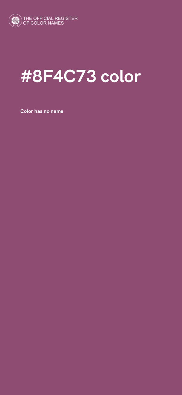 #8F4C73 color image
