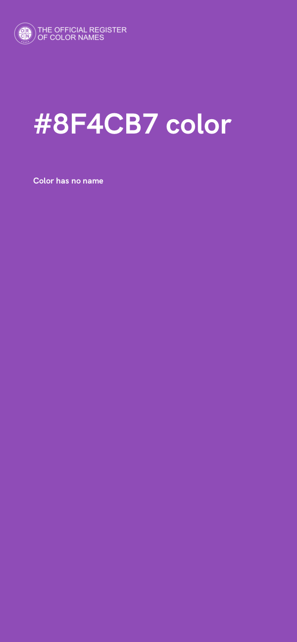 #8F4CB7 color image