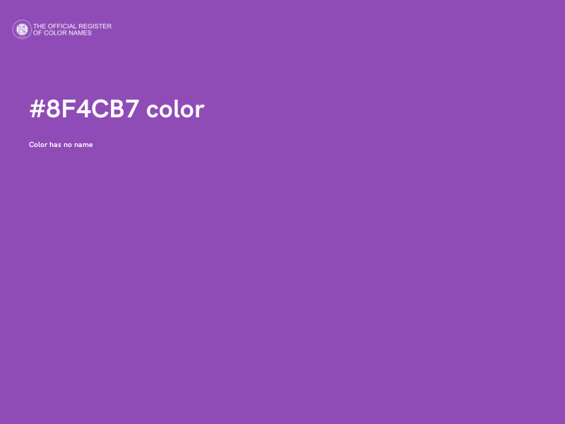 #8F4CB7 color image