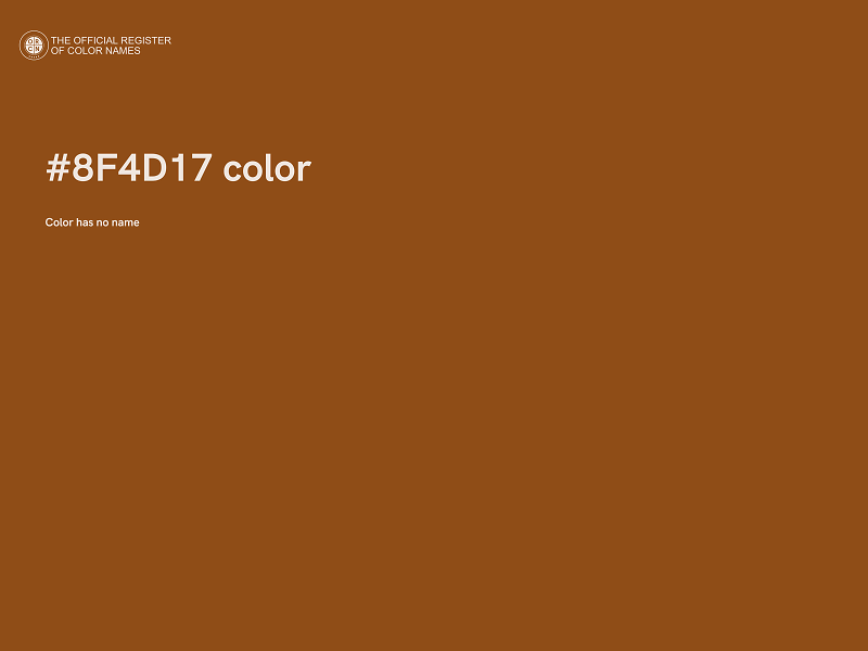 #8F4D17 color image