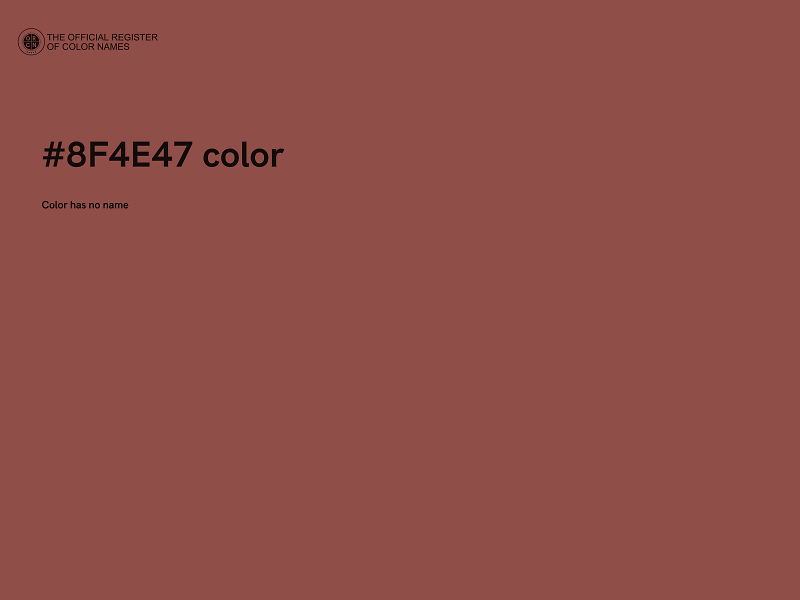 #8F4E47 color image