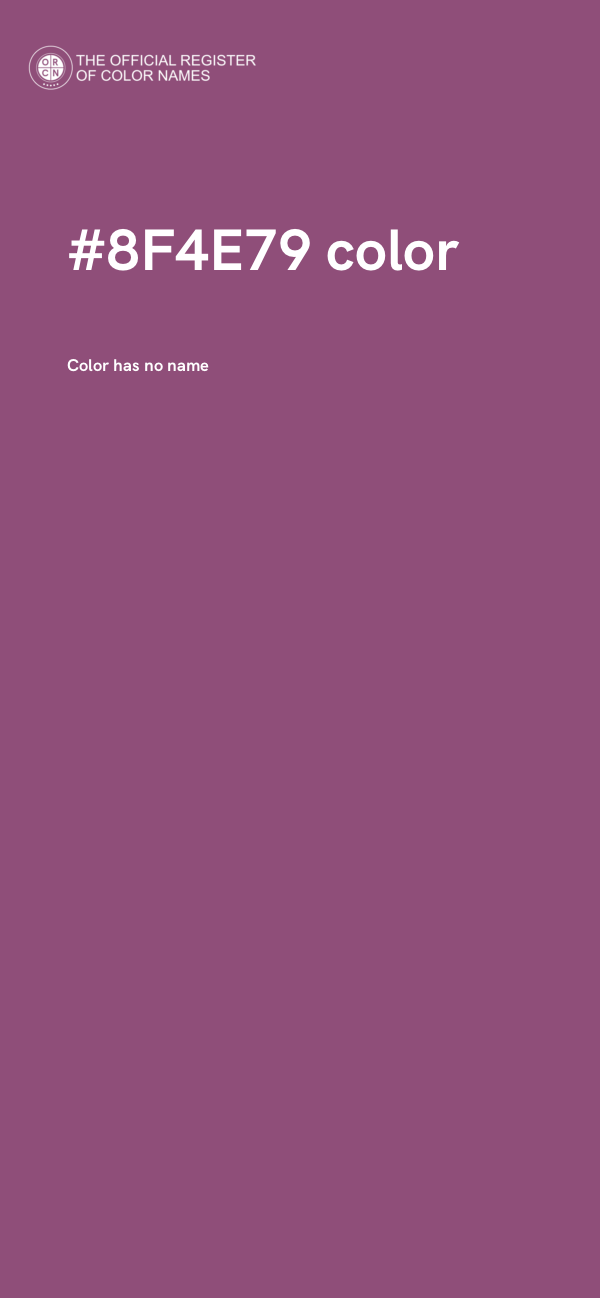#8F4E79 color image