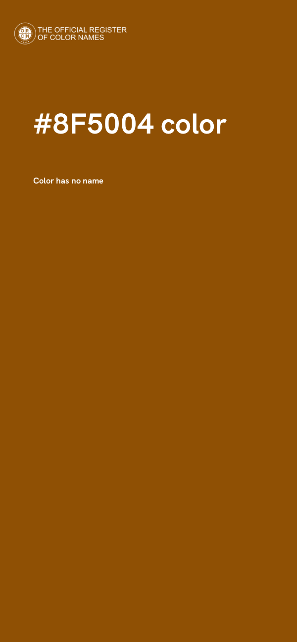 #8F5004 color image