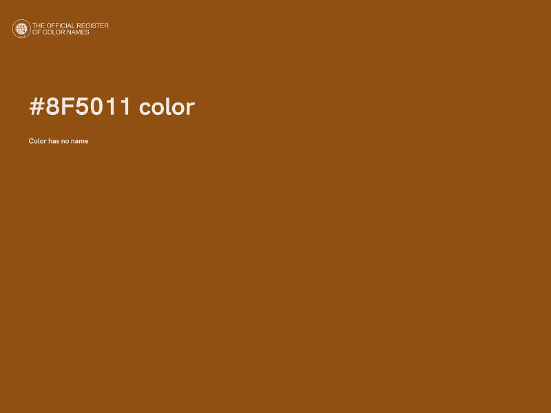 #8F5011 color image