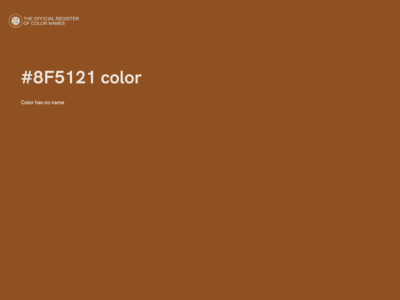 #8F5121 color image