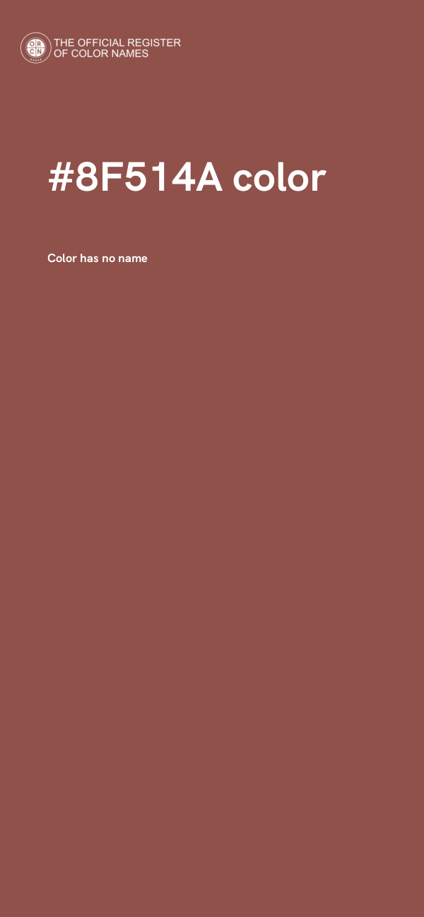 #8F514A color image