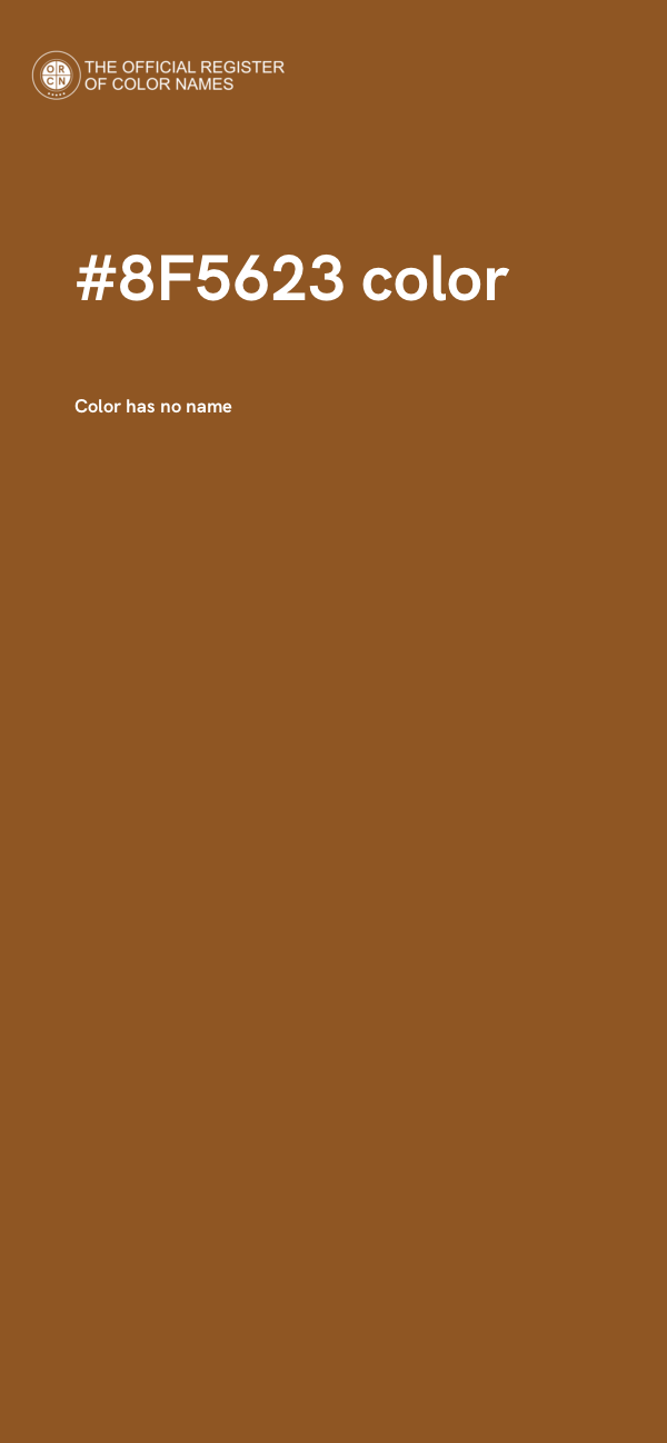 #8F5623 color image
