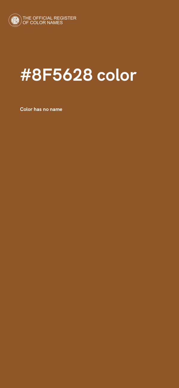 #8F5628 color image