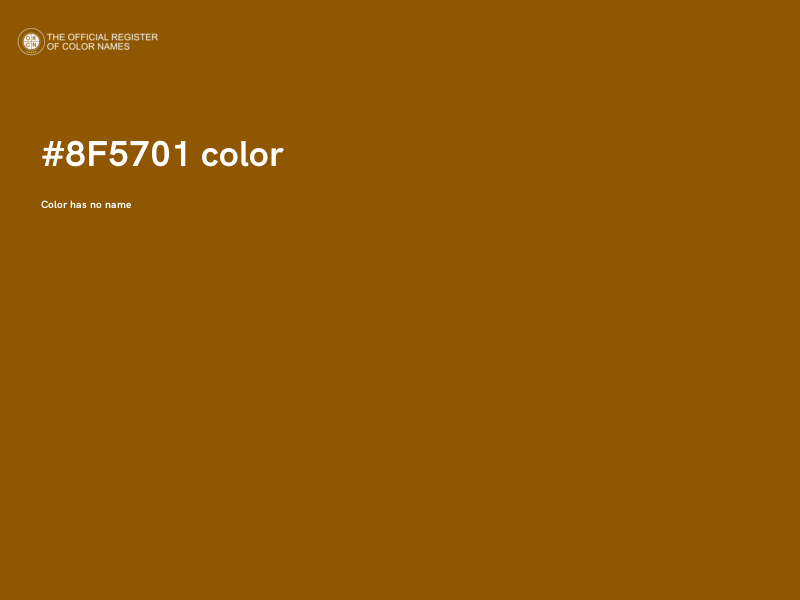 #8F5701 color image
