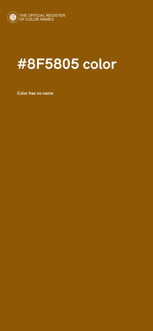 #8F5805 color image