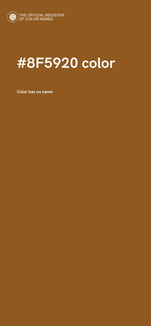 #8F5920 color image