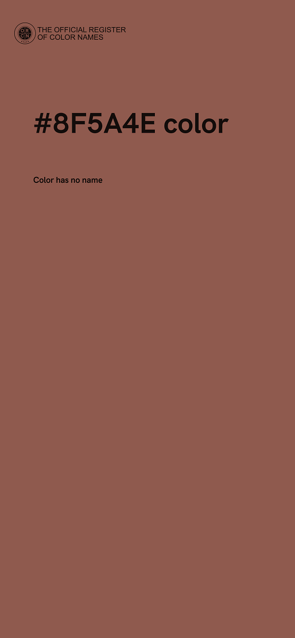 #8F5A4E color image