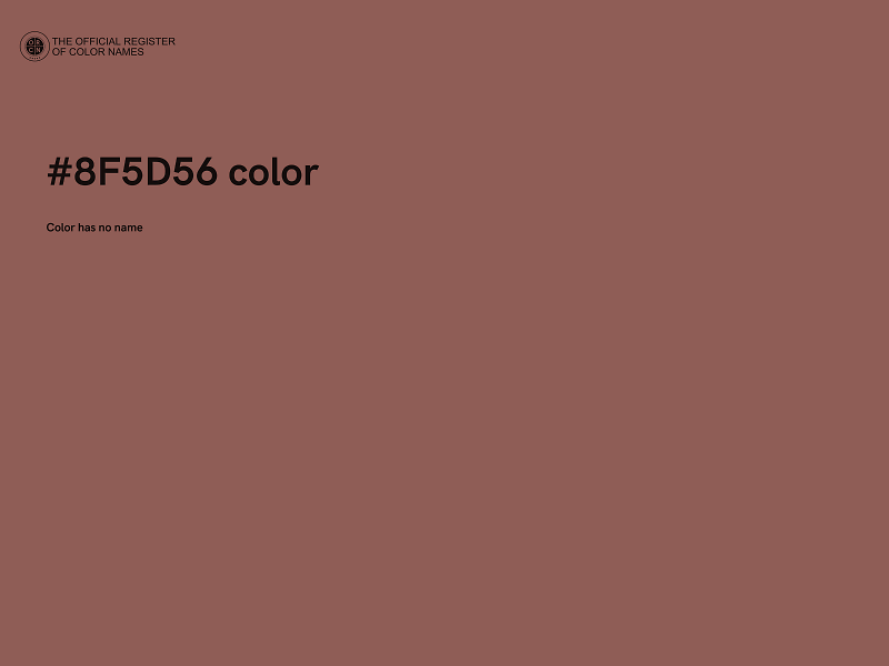 #8F5D56 color image