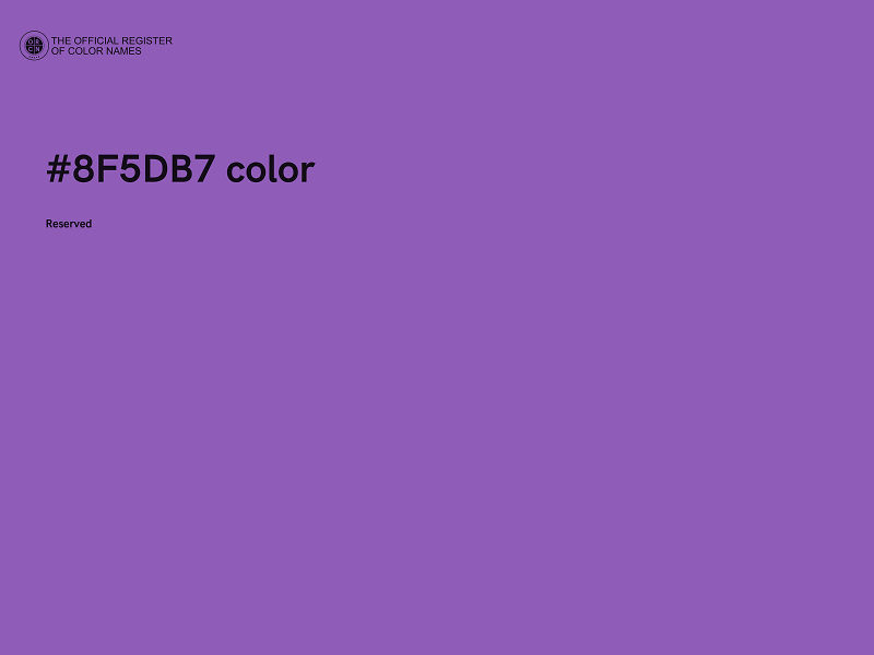 #8F5DB7 color image