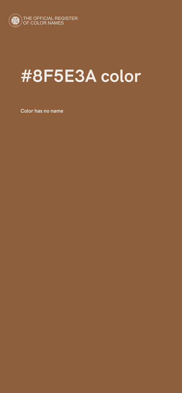 #8F5E3A color image