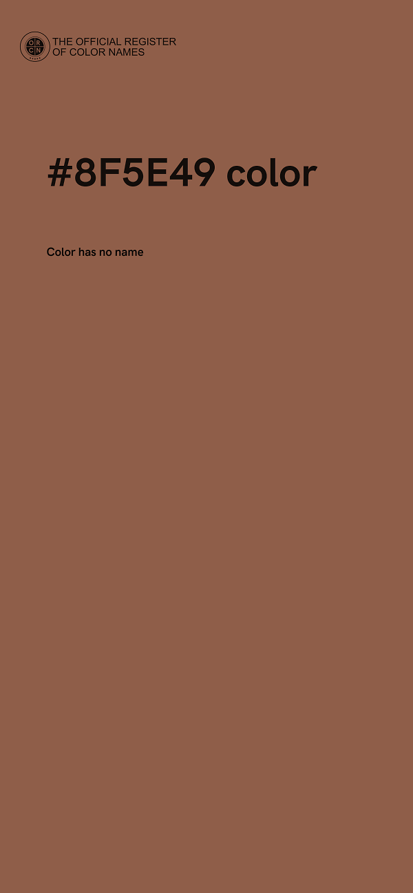 #8F5E49 color image