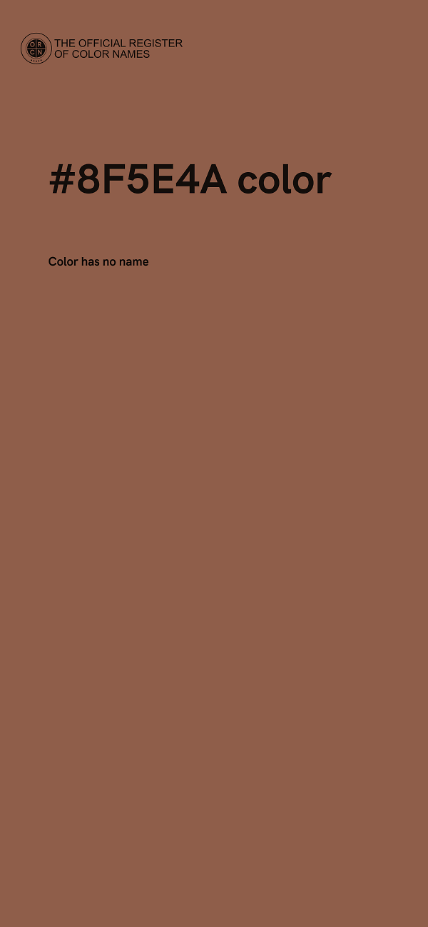 #8F5E4A color image