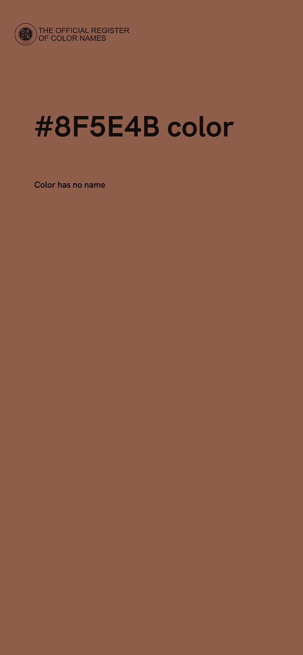 #8F5E4B color image