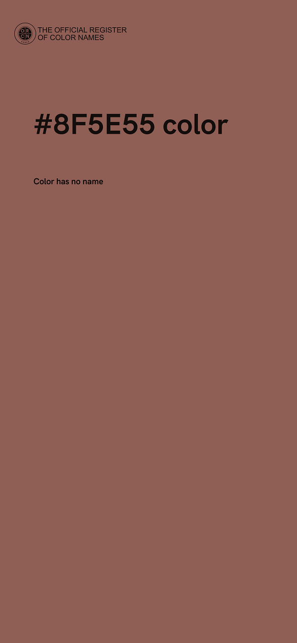 #8F5E55 color image