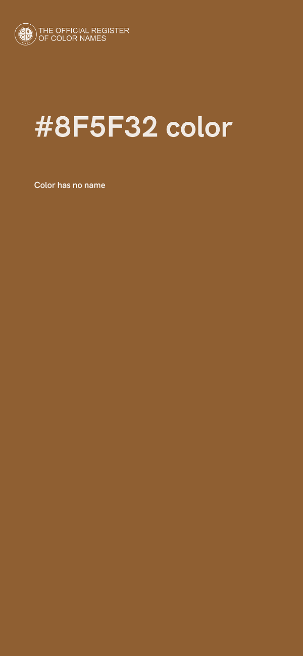 #8F5F32 color image