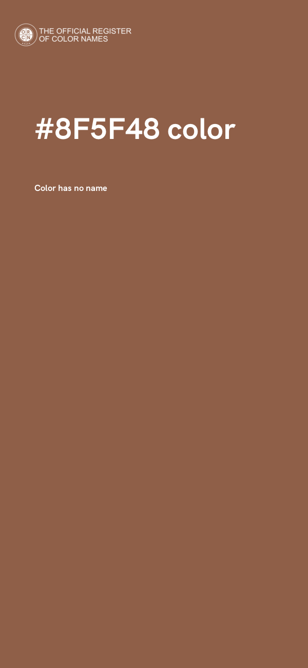 #8F5F48 color image