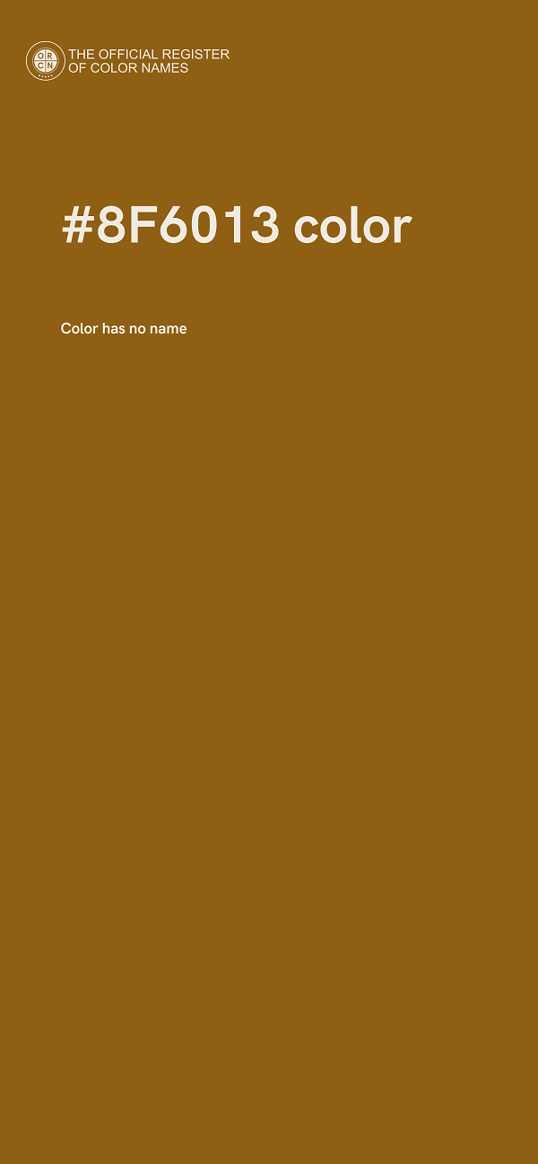 #8F6013 color image