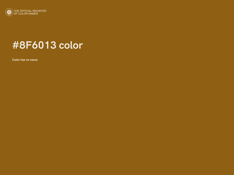 #8F6013 color image