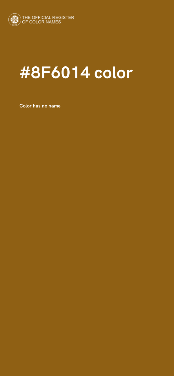 #8F6014 color image