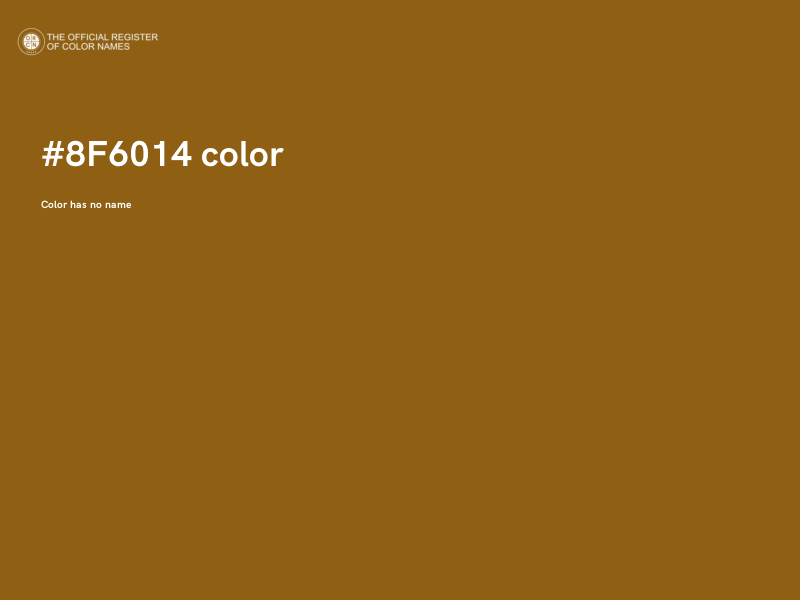 #8F6014 color image