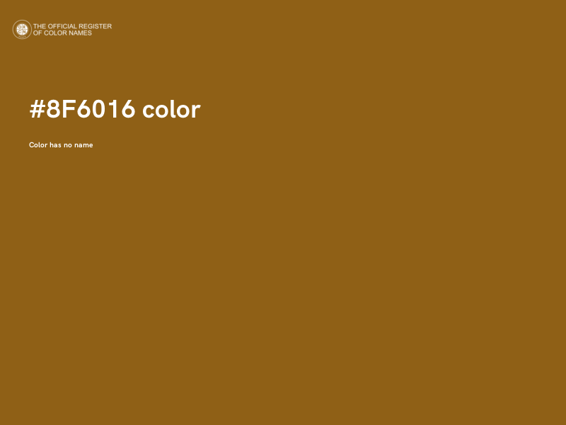 #8F6016 color image