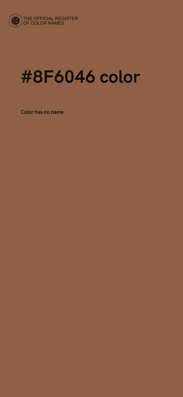 #8F6046 color image