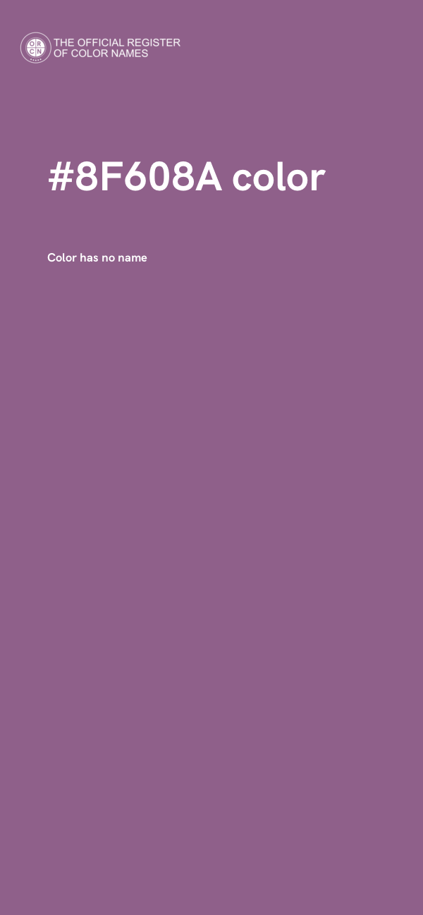 #8F608A color image