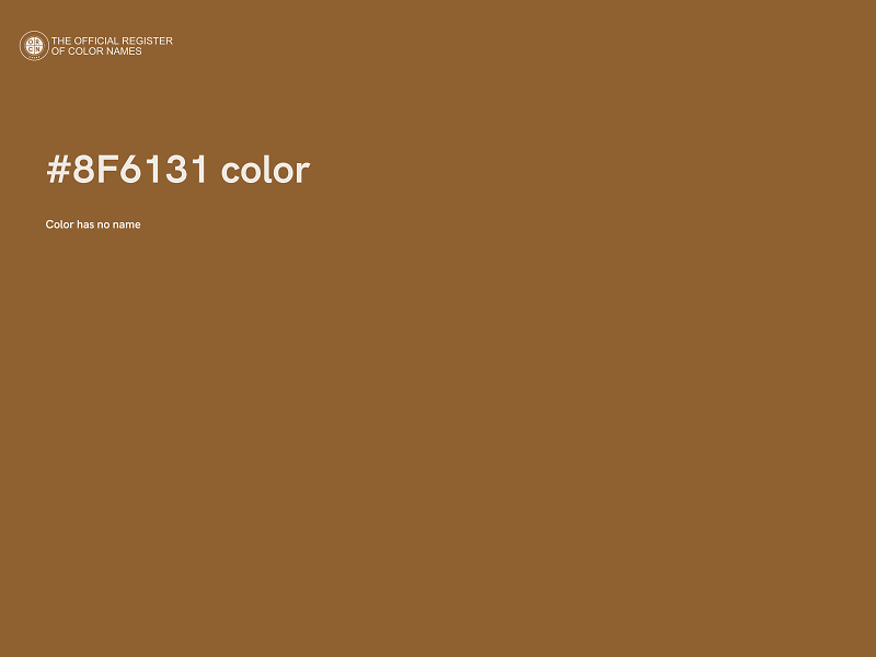 #8F6131 color image