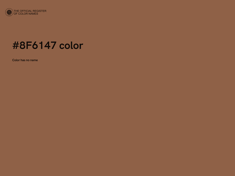 #8F6147 color image