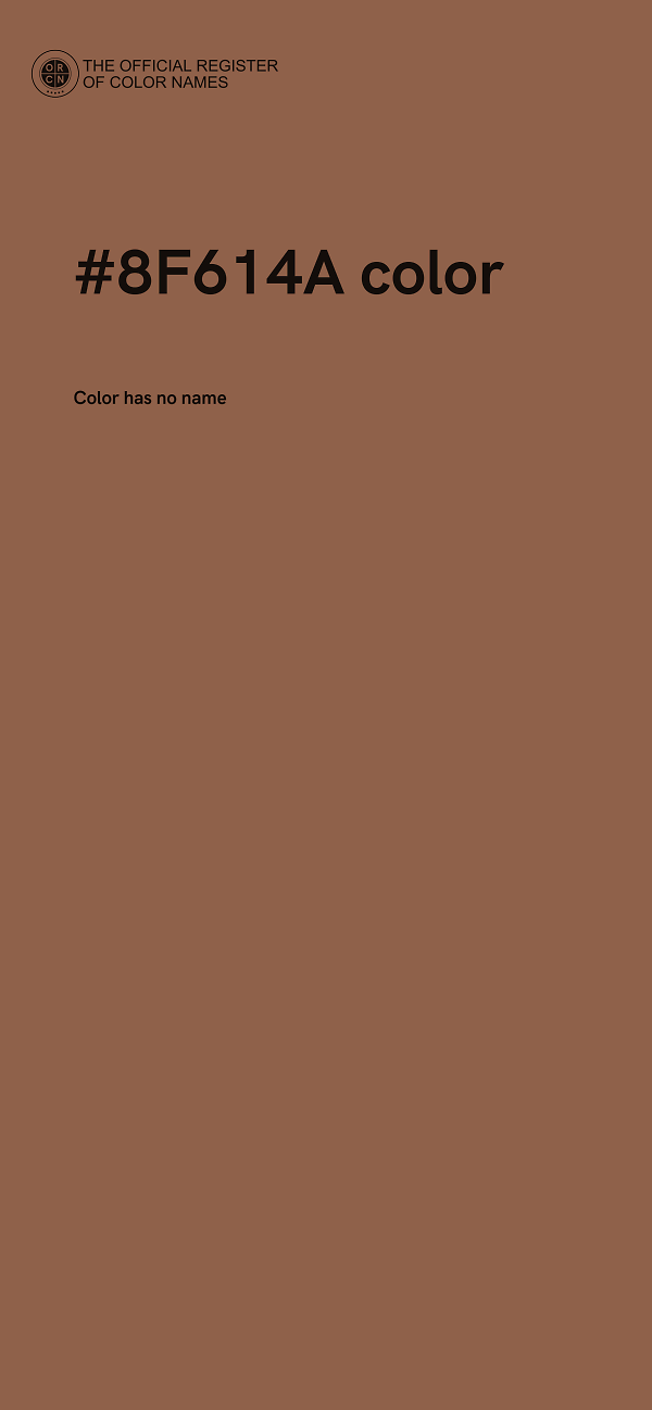#8F614A color image