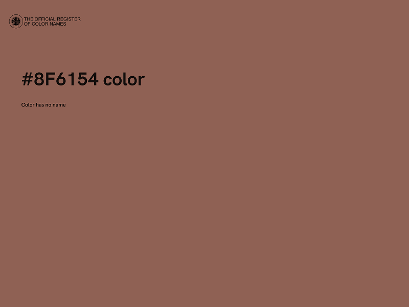 #8F6154 color image