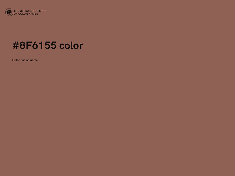 #8F6155 color image