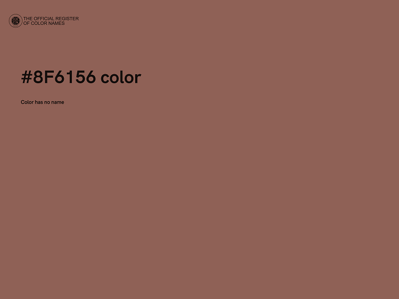 #8F6156 color image