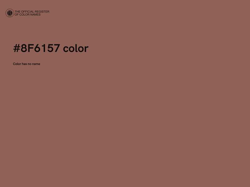 #8F6157 color image