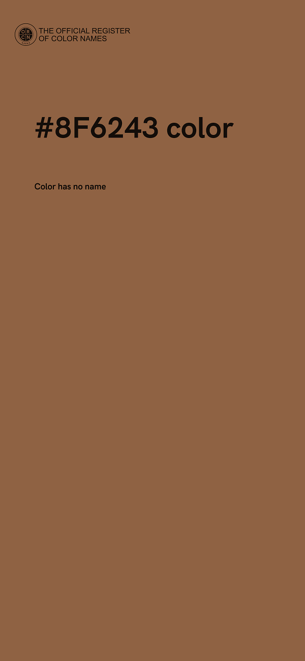 #8F6243 color image