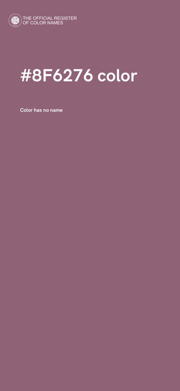 #8F6276 color image