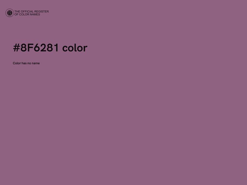 #8F6281 color image