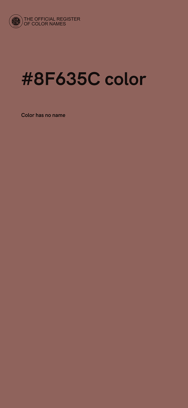 #8F635C color image