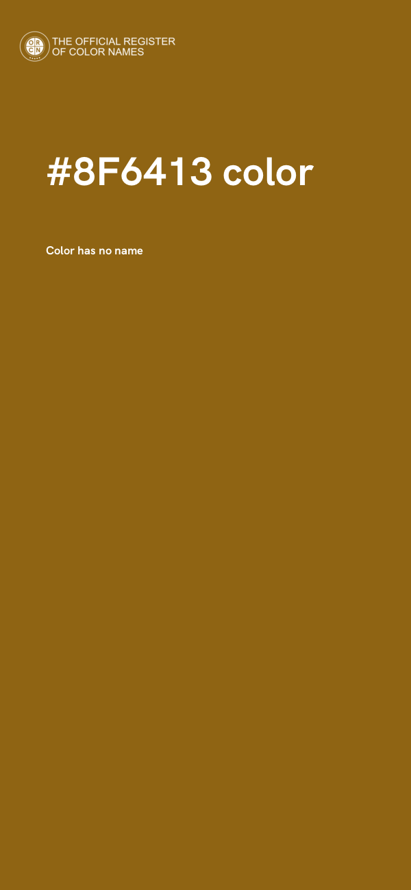 #8F6413 color image
