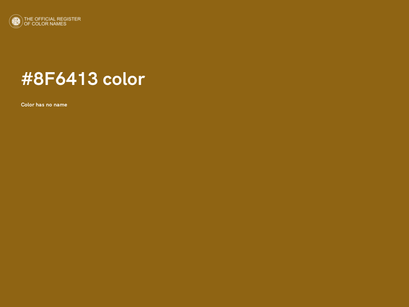 #8F6413 color image