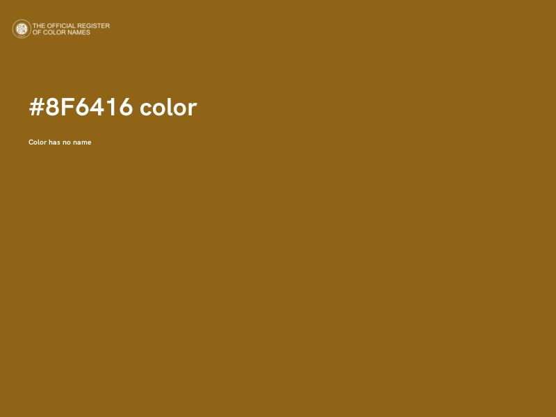 #8F6416 color image