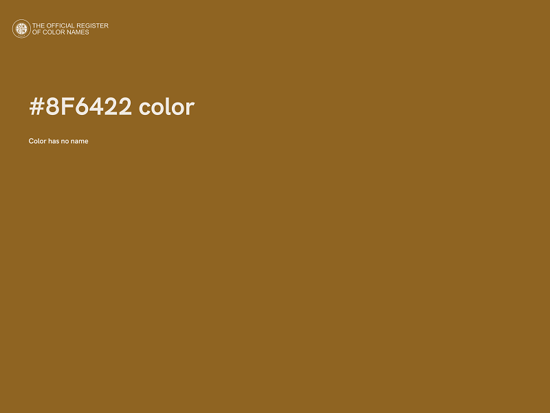 #8F6422 color image